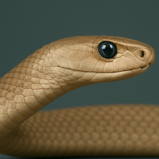 A realistic snake image from the side view.