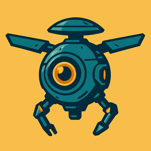 Surveillance drone.
In-Game asset.  2d.  High contrast.  No shadows