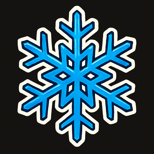 a snowflake.
In-Game asset.  2d.  High contrast.  No shadows