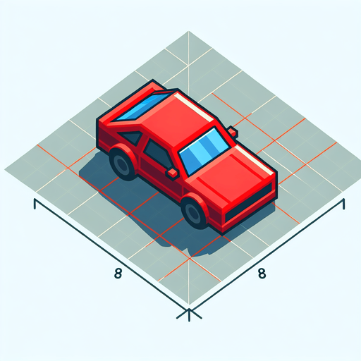 A red color 2D car from top view facing north and a little big.
Single Game Texture. In-Game asset. 2d. Blank background. High contrast. No shadows.