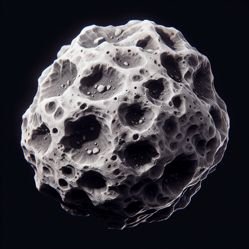 asteroid.
Single Game Texture. In-Game asset. 2d. Blank background. High contrast. No shadows.