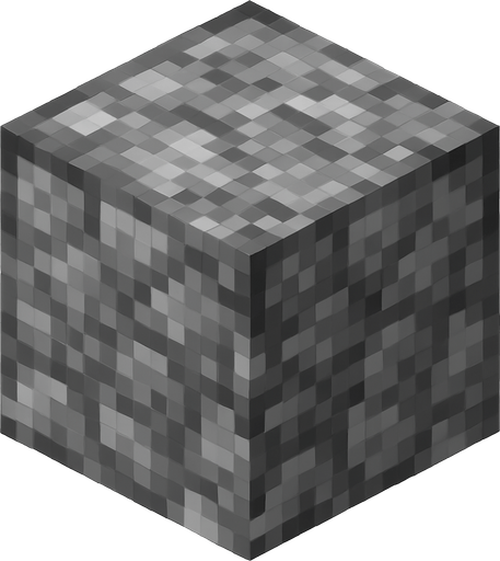 minecraft taş blok.
In-Game asset.  High contrast.  No shadows