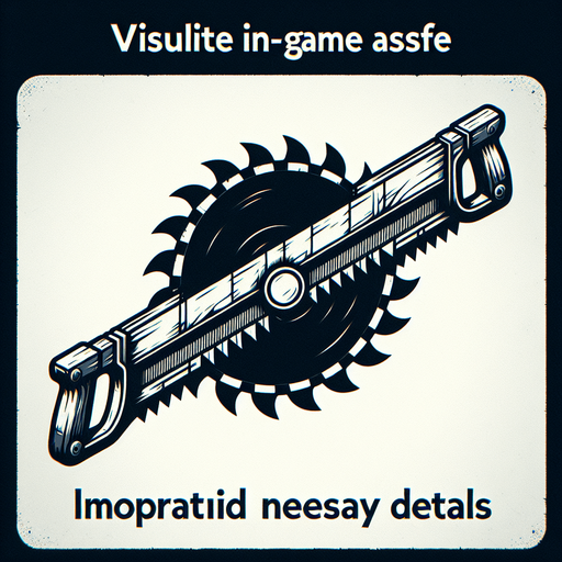 a roundsaw.
In-Game asset. Blank background. High contrast.