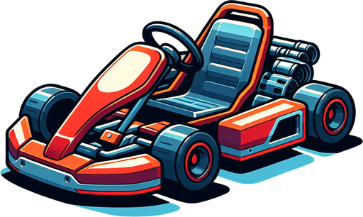 2d kart.
Single Game Texture. In-Game asset. 2d. Blank background. High contrast. No shadows.