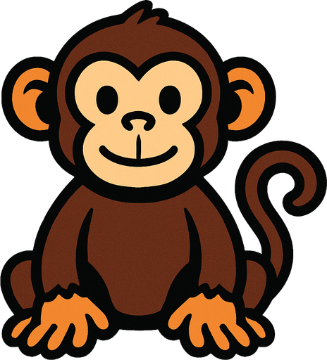 monkey.
In-Game asset.  2d.  High contrast.  No shadows