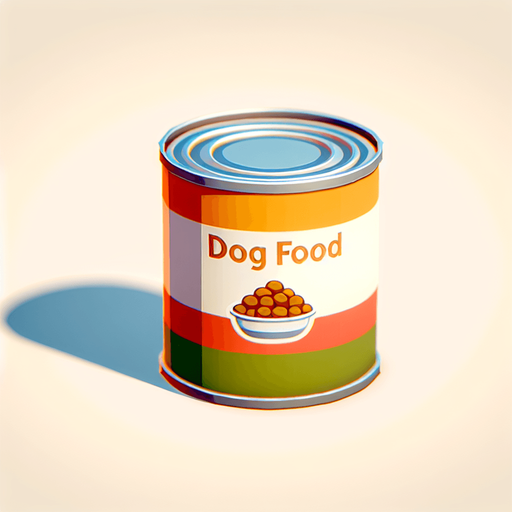 can of Dog Food. Game asset. 3d clipart. Blank background. High contrast. No shadows..