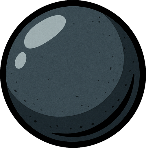 gülle.
In-Game asset.  2d.  High contrast.  No shadows