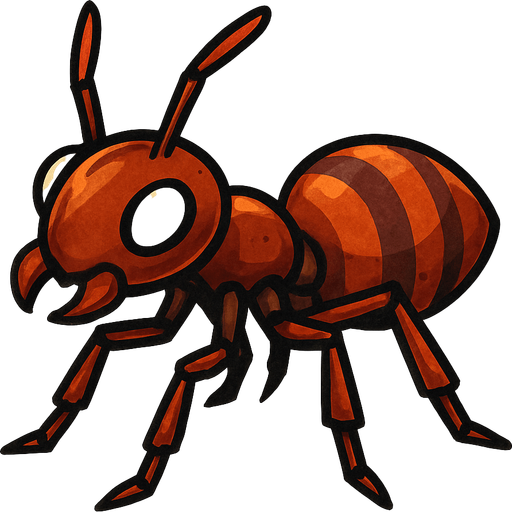 make an ant.
In-Game asset.  High contrast.  No shadows