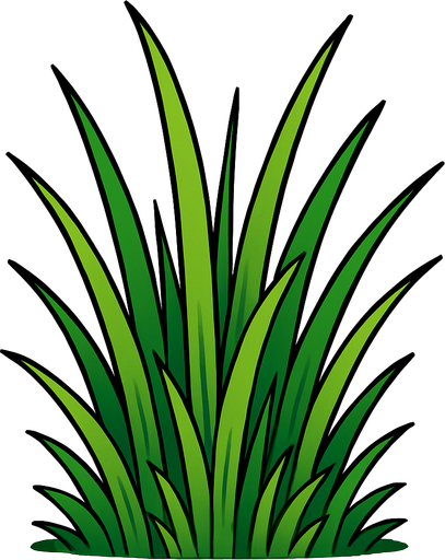 çimen uzun otlar..
In-Game asset.  2d.  High contrast.  No shadows