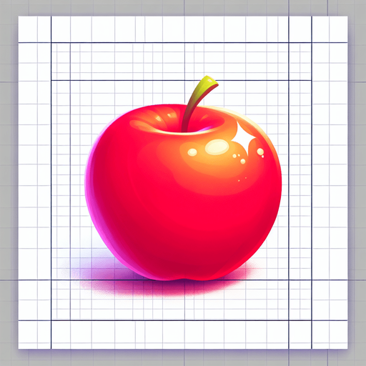 Apple.
Single Game Texture. In-Game asset. 2d. Blank background. High contrast. No shadows.