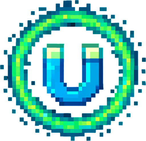 Create an 8-bit style effect representing a magnetic power-up area. The effect should be a circular, glowing field with a soft, pulsing light. The colors should be green and blue, with a slight gradient effect to indicate the area where objects (such as coins or experience points) are attracted towards the character. The circle should have a subtle flicker to show the magnetic pull, and it should be designed to fit within the retro, pixel-art aesthetic of an 8-bit game.
In-Game asset.  2d.  High contrast.  No shadows