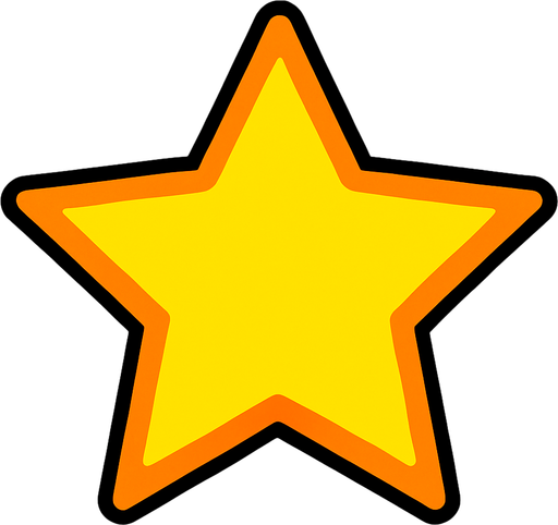 Star.
In-Game asset.  2d.  High contrast.  No shadows