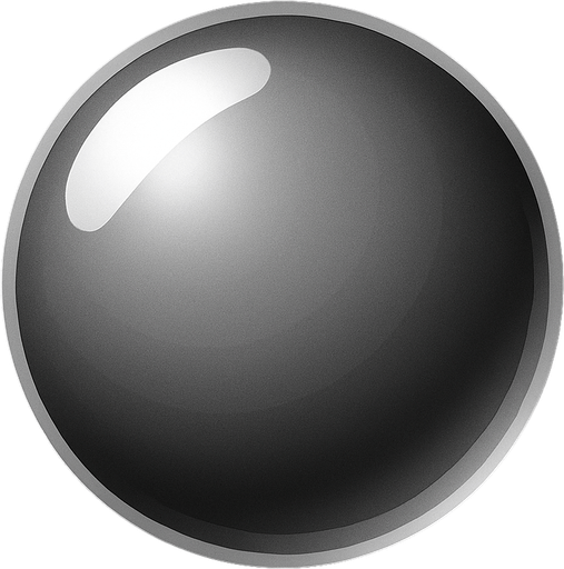 3d gray ball shiny.
In-Game asset.  2d.  High contrast.  No shadows