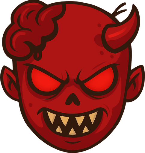 Hake his skin red and add horns