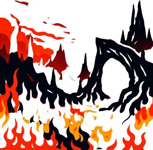 Cehennem.
In-Game asset.  2d.  High contrast.  No shadows