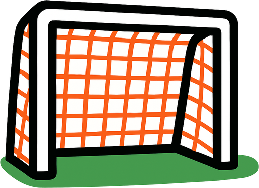 Futbol kalesi.
In-Game asset.  2d.  High contrast.  No shadows
