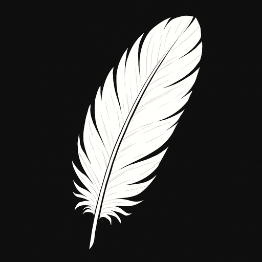 beyaz kaz tüyü..
In-Game asset.  2d.  High contrast.  No shadows