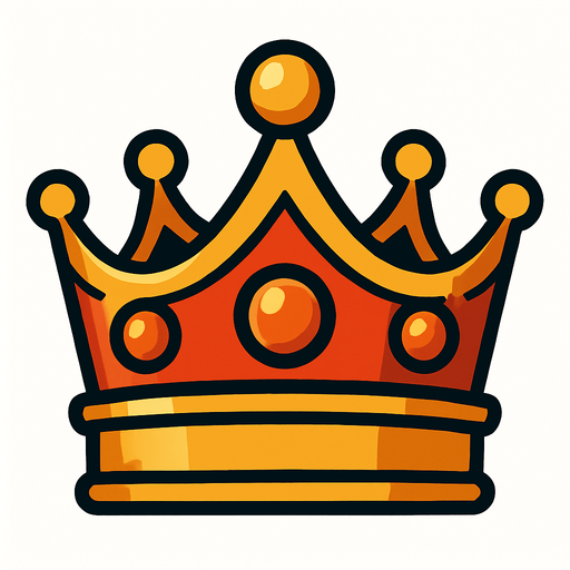 king crown.
In-Game asset.  2d.  High contrast.  No shadows