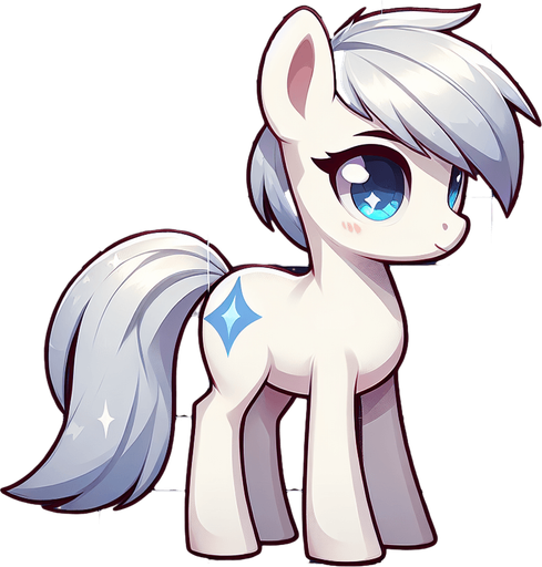pony.
Single Game Texture. In-Game asset. 2d. Blank background. High contrast. No shadows.