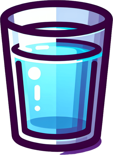 water glass.
Single Game Texture. In-Game asset. 2d. Blank background. High contrast. No shadows.