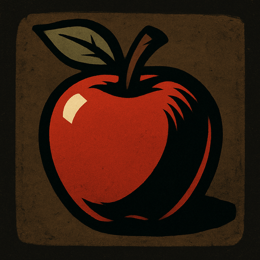 apple.
In-Game asset.  High contrast. minimalistic