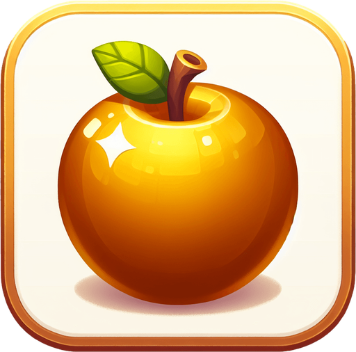 Golden Apple
Single Game Texture. In-Game asset. 2d. Blank background. High contrast. No shadows.