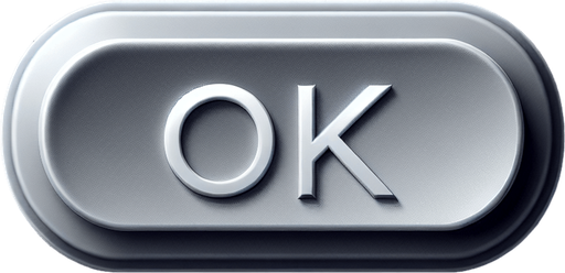 Professional horizontal rounded elongated rectangle grey button with text "Ok" in white.
High definition.