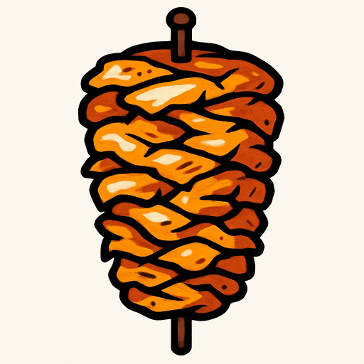 chicken doner.
In-Game asset.  2d.  High contrast.  No shadows