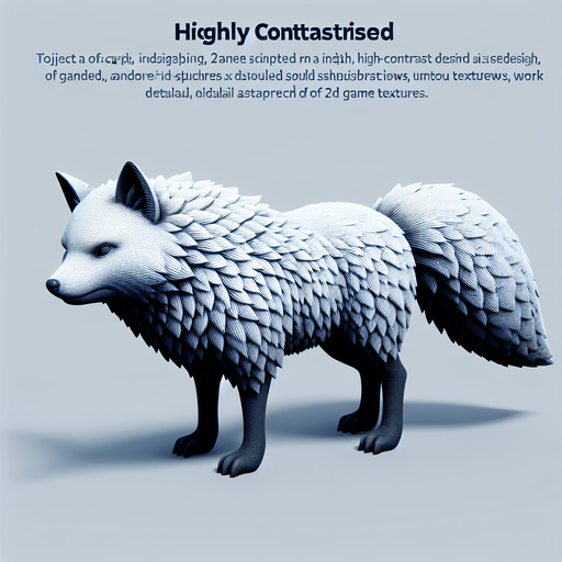 One animal.
Single Game Texture.  2d.  Blank background.  High contrast.  No shadows. Game assets