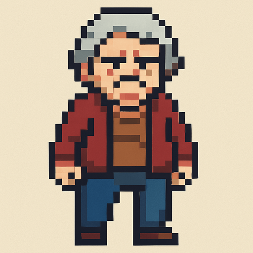 bad regular frown casual old woman full body 2d pixel art.
In-Game asset.  2d.  High contrast.  No shadows