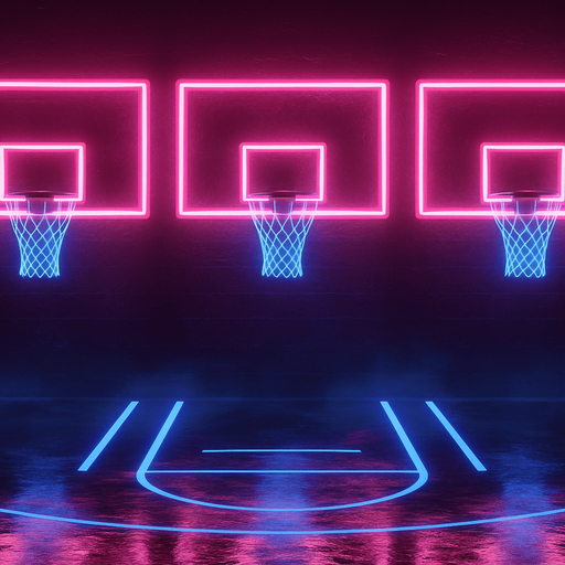 3 basketball backboards like this next to each other