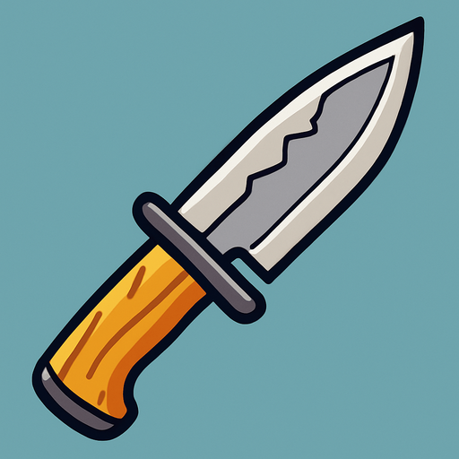knife.
In-Game asset.  2d.  High contrast.  No shadows