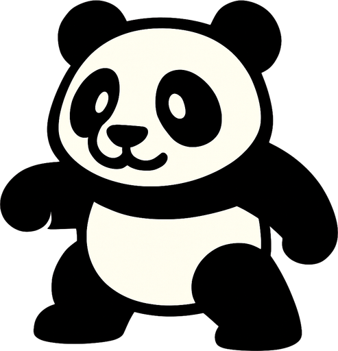 Panda.
In-Game asset.  2d.  High contrast.  No shadows