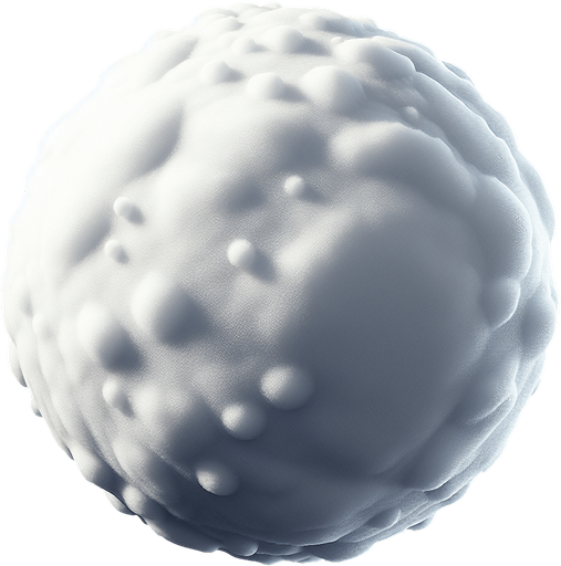 big snowball.
Single Game Texture. In-Game asset. 2d. Blank background. High contrast. No shadows.