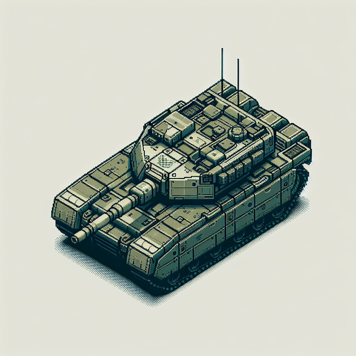top down scifi image military slugish tank.
Single Game Texture.  In-Game asset.  2d.  Blank background.  High contrast.  No shadows