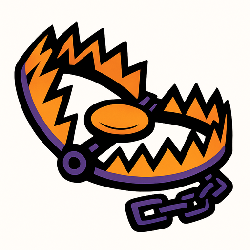 trap.
In-Game asset.  2d.  High contrast.  No shadows