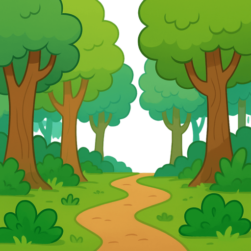 Make background forest.
In-Game asset.  2d.  No shadows