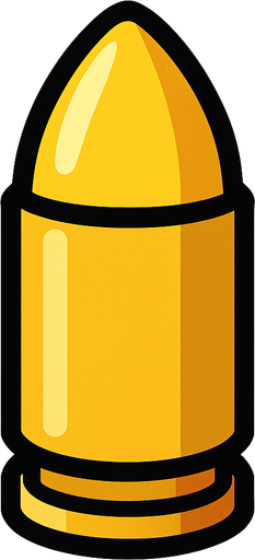 Sarı mermi olsun.
In-Game asset.  2d.  High contrast.  No shadows