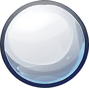 Bright white and gray bubble
