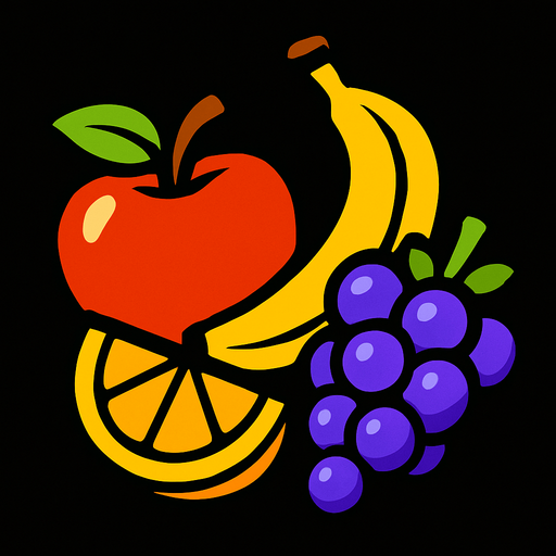 Fruit.
In-Game asset.  2d.  High contrast.  No shadows