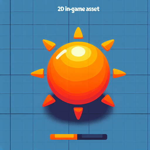 The sun. 
Single Game Texture. In-Game asset. 2d. Blank background. High contrast. No shadows.