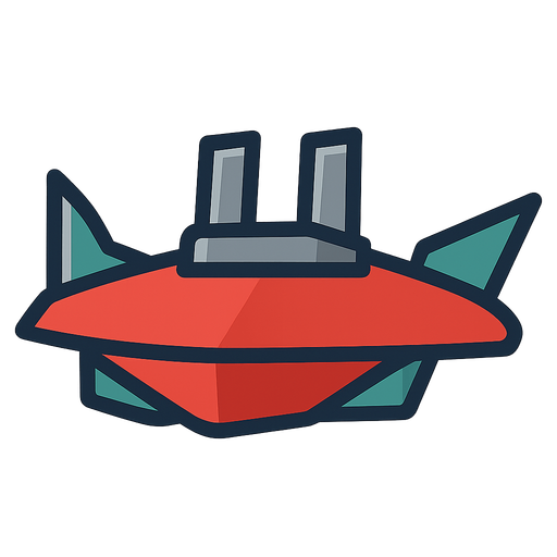 a player space ship good. No background. Transparent background. Blank background. No shadows. 2d. In-Game asset. flat