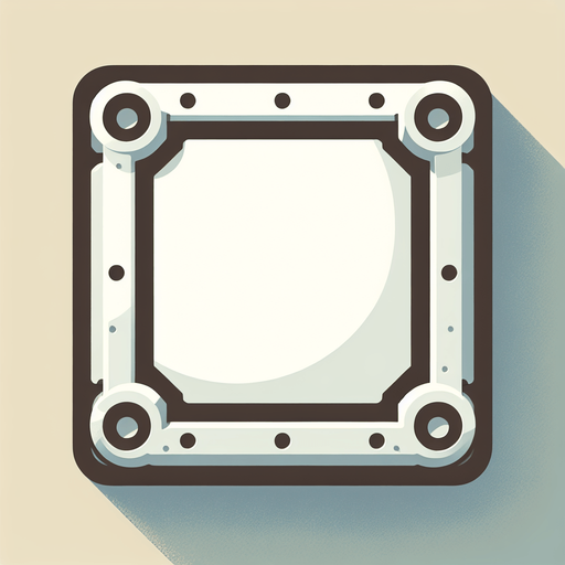 White square with round corners, flat, flat shaded, industrial design.
Single Game Texture. In-Game asset. 2d. Blank background. High contrast. No shadows.