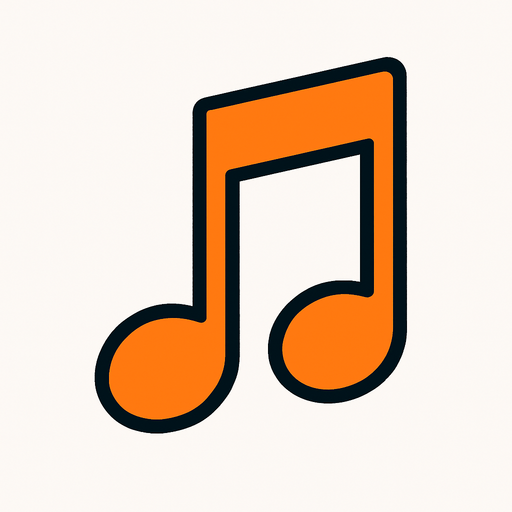 turuncu renkte 2d mi notasini yarat.
In-Game asset.  2d.  High contrast. no shadows