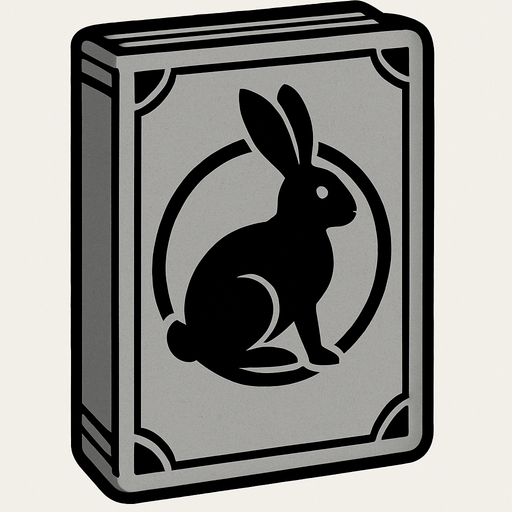 Light gray card packet with a hare in the center.
In-Game asset.  2d.  High contrast.  No shadows