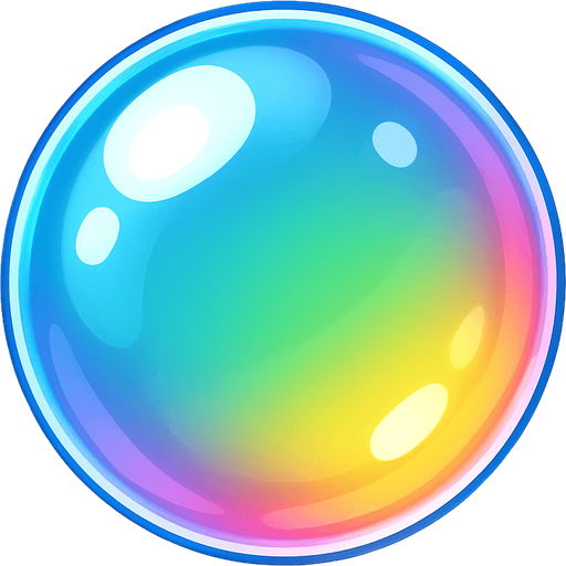 Bubble.
Single Game Texture.  In-Game asset.  2d.  Blank background.  High contrast.  No shadows