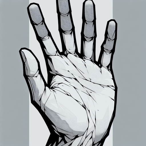 hand.
Single Game Texture.  In-Game asset.  2d.  Blank background.  High contrast.  No shadows