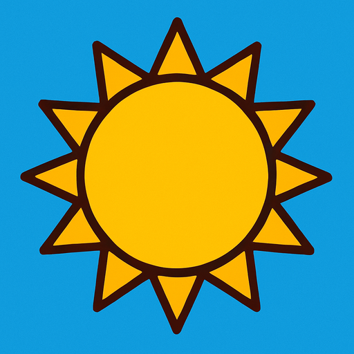 Sunny weather.
In-Game asset.  2d.  High contrast.  No shadows