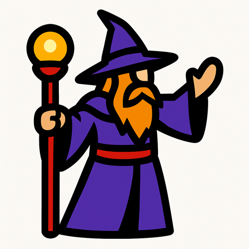 mago.
In-Game asset.  2d.  High contrast.  No shadows