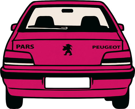 Peugeot pars arkasi ama yukaridan.
In-Game asset.  2d.  High contrast.  No shadows